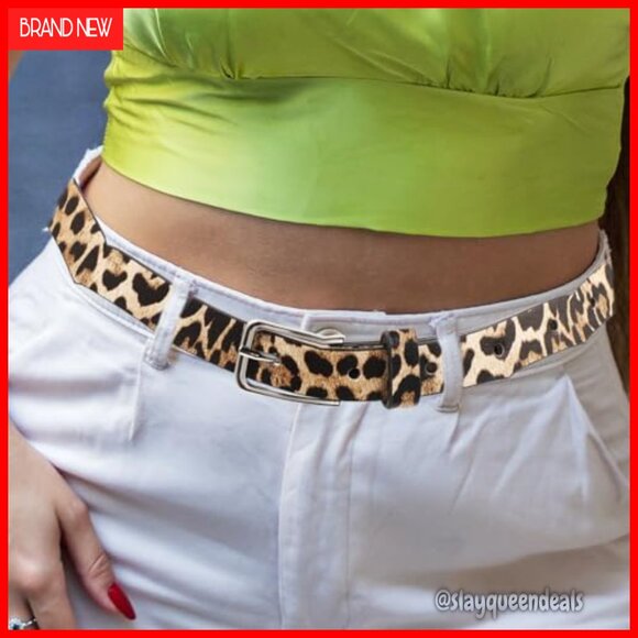 Leopard Print PU Leather Belt Adjustable Waist Belt for Women main image 6